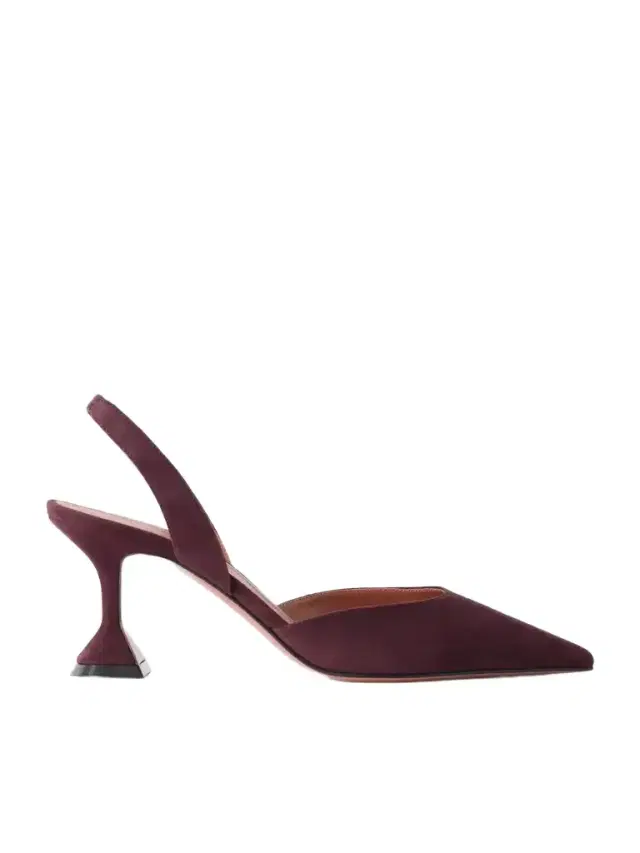 Amina Muaddi Holli Sling 70 Suede Pumps