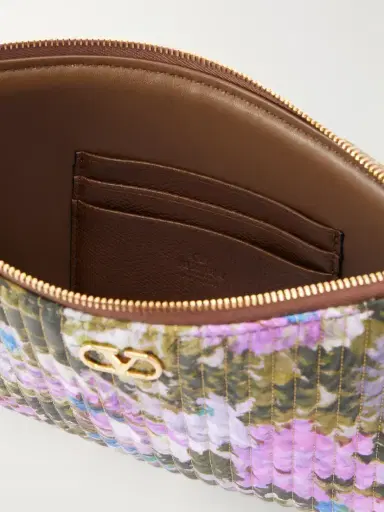 Valentino Garavani Vlogo-embellished Medium Leather-trimmed Quilted Floral-jacquard Clutch | Thumbnail 6 Valentino Garavani Vlogo-embellished Medium Leather-trimmed Quilted Floral-jacquard Clutch | Thumbnail 6
