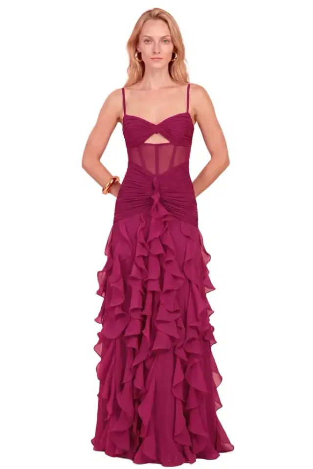 PatBo CHIFFON GLORIA MAXI DRESS