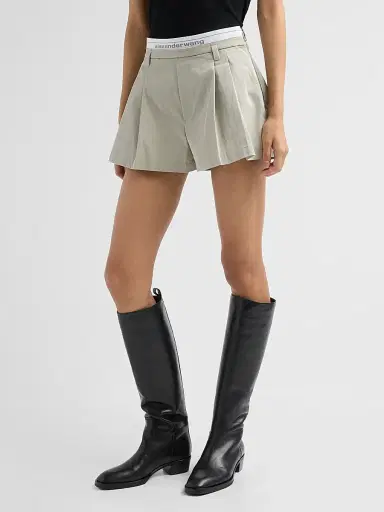 Alexander Wang Women's Logo Elastic High-Rise Shorts | Thumbnail 4 Alexander Wang Women's Logo Elastic High-Rise Shorts | Thumbnail 4