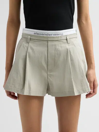 Alexander Wang Women's Logo Elastic High-Rise Shorts | Thumbnail 5 Alexander Wang Women's Logo Elastic High-Rise Shorts | Thumbnail 5