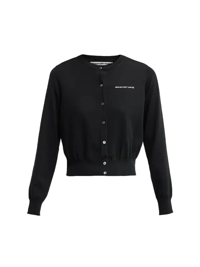 Alexander Wang Women's Hotfix Logo Crewneck Cardigan