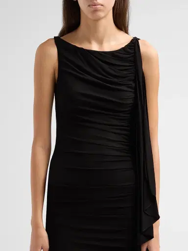 Alexander Wang Women's Asymmetric Ruched Mini Dress | Thumbnail 5 Alexander Wang Women's Asymmetric Ruched Mini Dress | Thumbnail 5