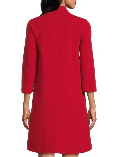 Ming Wang Women's x Tanya Foster Tie-Neck Deco Stretch-Crepe Tent Dress | Thumbnail 5 Ming Wang Women's x Tanya Foster Tie-Neck Deco Stretch-Crepe Tent Dress | Thumbnail 5
