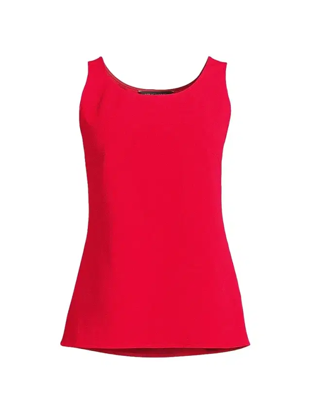 Ming Wang Women's x Tanya Foster Deco Scoopneck Stretch-Crepe Tank Top