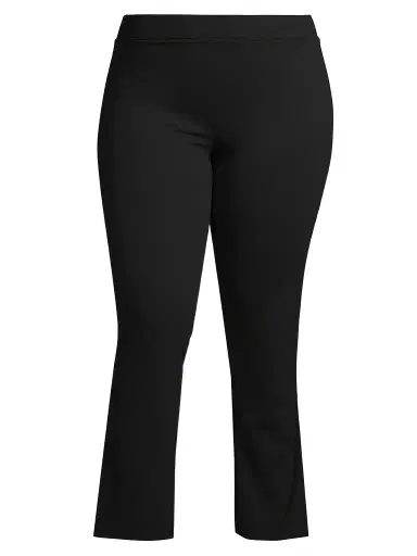 Ming Wang Women's Plus Size Deco Crepe Ankle Pants | Thumbnail 1 Ming Wang Women's Plus Size Deco Crepe Ankle Pants | Thumbnail 1