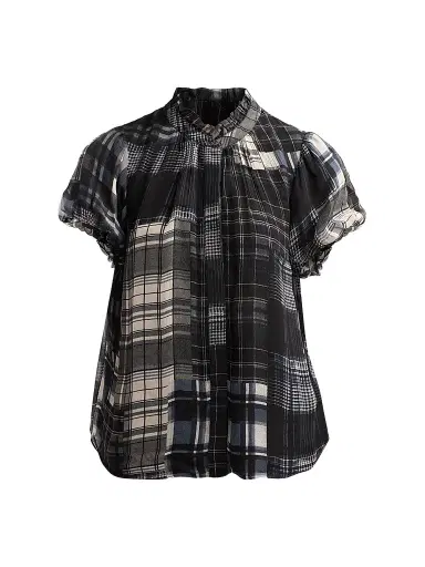 Ramy Brook Women's Lacey Plaid Top | Thumbnail 1 Ramy Brook Women's Lacey Plaid Top | Thumbnail 1