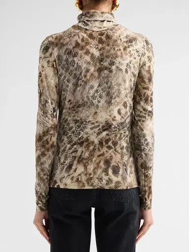 Ramy Brook Women's Thea Python-Print Cotton-Blend Top | Thumbnail 3 Ramy Brook Women's Thea Python-Print Cotton-Blend Top | Thumbnail 3