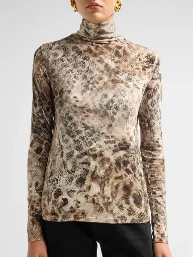 Ramy Brook Women's Thea Python-Print Cotton-Blend Top | Thumbnail 5 Ramy Brook Women's Thea Python-Print Cotton-Blend Top | Thumbnail 5
