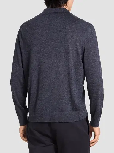 Theory Men's Wool Relaxed-Fit Polo Sweater | Thumbnail 3