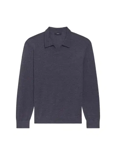 Theory Men's Wool Relaxed-Fit Polo Sweater | Thumbnail 1