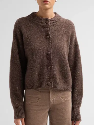Frame Women's Flecked Wool-Cashmere Cardigan | Thumbnail 5
