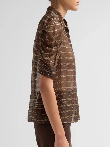 Frame Women's The Gillian Striped Silk-Blend Top | Thumbnail 5