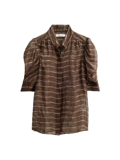 Frame Women's The Gillian Striped Silk-Blend Top | Thumbnail 1