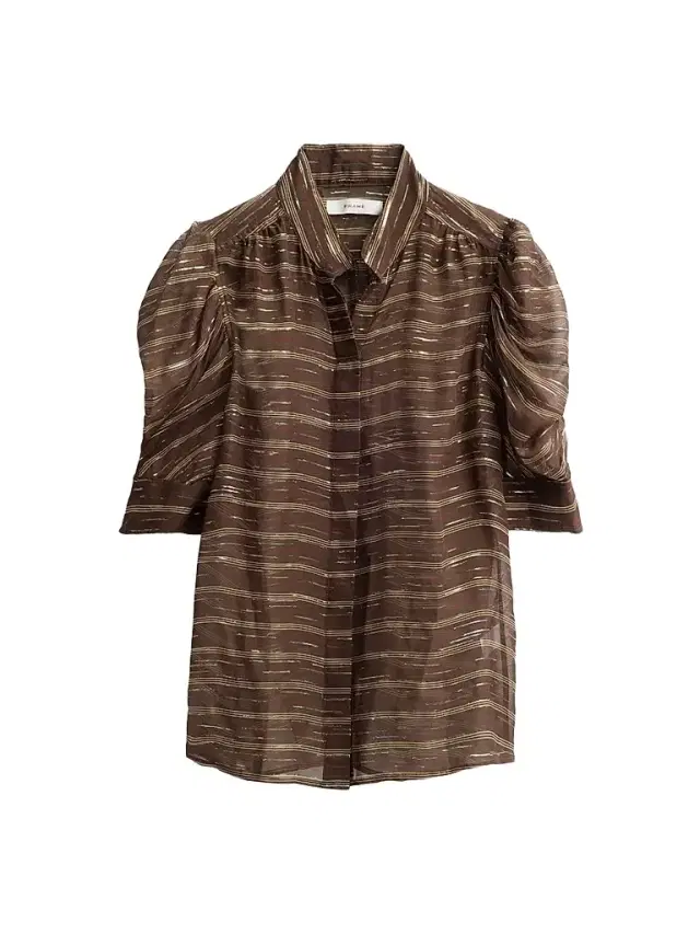 Frame Women's The Gillian Striped Silk-Blend Top