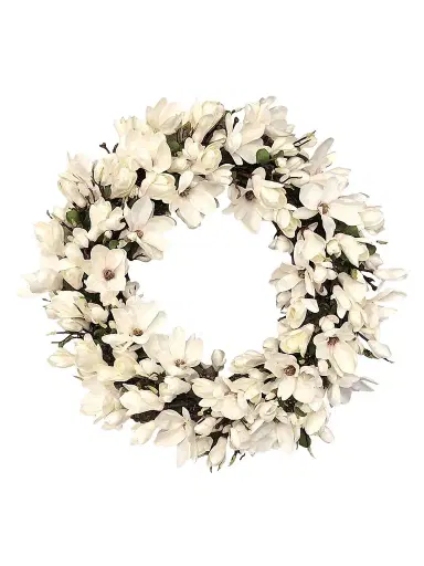 Winward Home Everyday Imitation White Mangolia Wreath | Thumbnail 1 Winward Home Everyday Imitation White Mangolia Wreath | Thumbnail 1