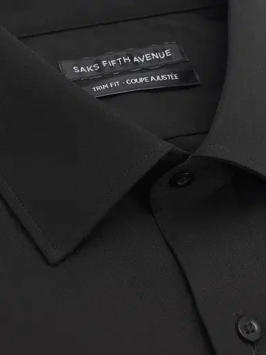Saks Fifth Avenue Men's COLLECTION Solid Poplin Trim-Fit Shirt | Thumbnail 2 Saks Fifth Avenue Men's COLLECTION Solid Poplin Trim-Fit Shirt | Thumbnail 2
