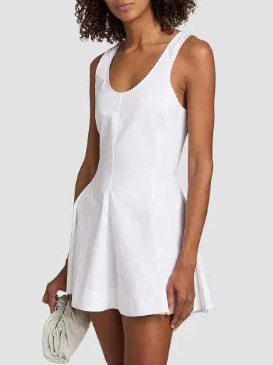 Brandon Maxwell Women's The Poppy Cotton Mini Dress | Thumbnail 4