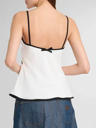 MOSCHINO Women's Bow Contrast Trim Cami | Thumbnail 3 MOSCHINO Women's Bow Contrast Trim Cami | Thumbnail 3