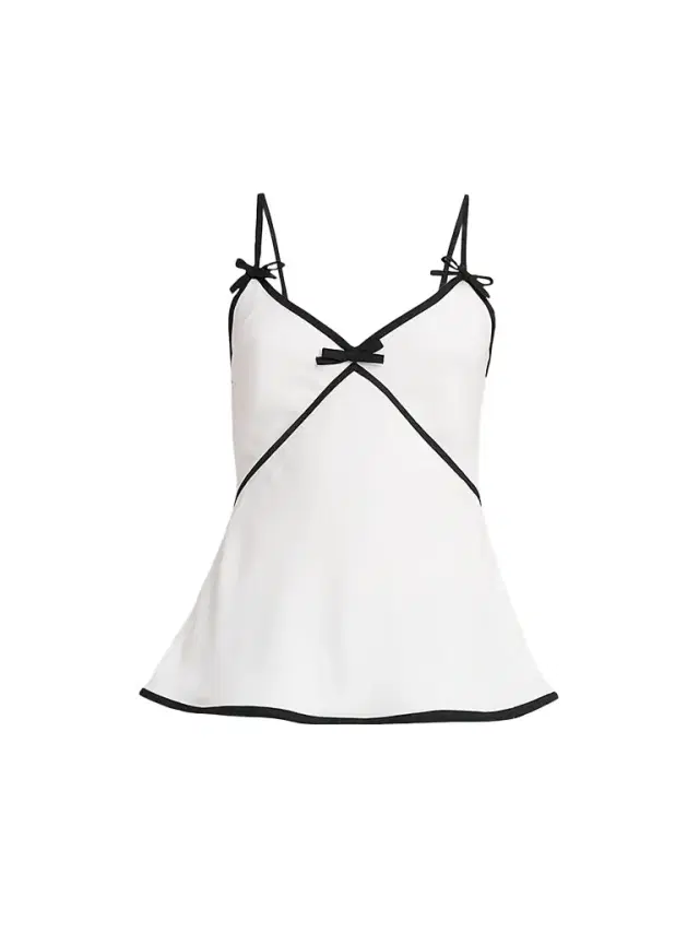 MOSCHINO Women's Bow Contrast Trim Cami