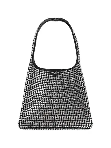 Alaïa Women's Small Studded Suede Hobo Bag | Thumbnail 1 Alaïa Women's Small Studded Suede Hobo Bag | Thumbnail 1
