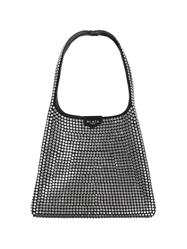Alaïa Women's Small Studded Suede Hobo Bag