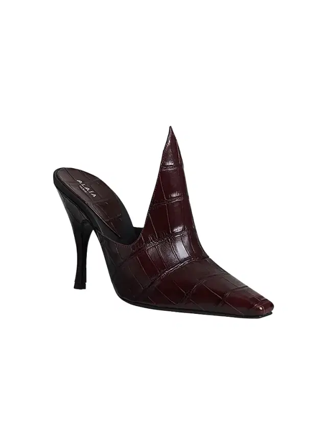 Alaïa Women's 100MM Crocodile Embossed Mules
