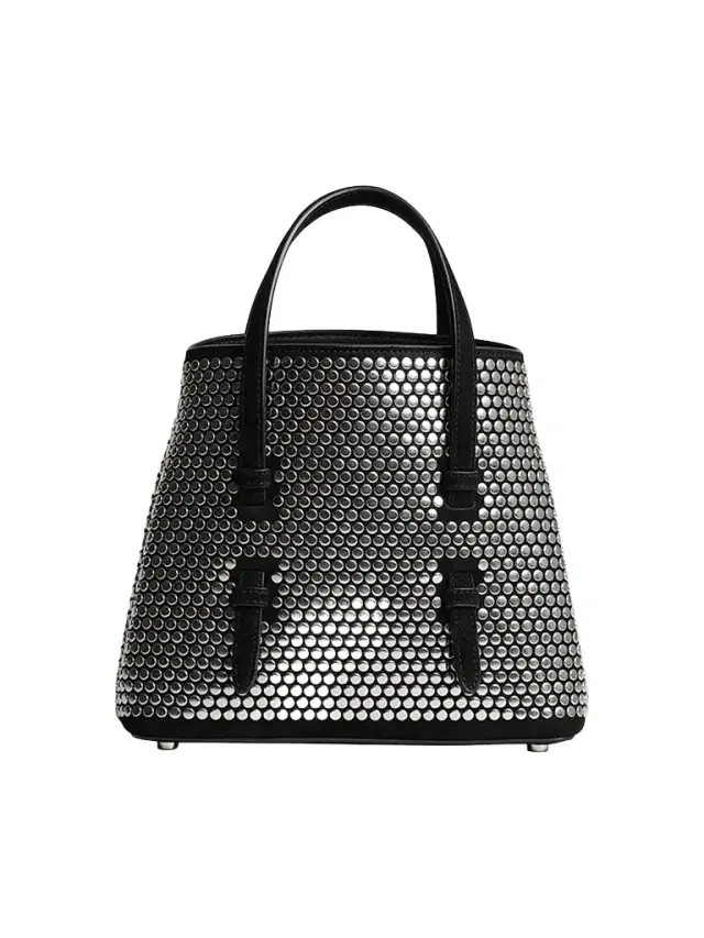 Alaïa Women's Mina 20 Studded Suede Tote