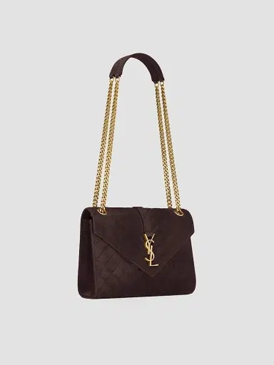 Saint Laurent Women's Envelope Medium Shoulder Bag in Suede | Thumbnail 5 Saint Laurent Women's Envelope Medium Shoulder Bag in Suede | Thumbnail 5