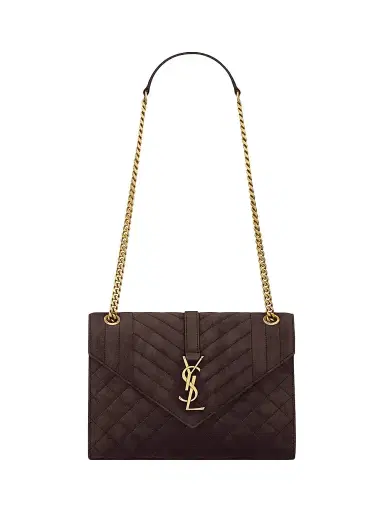 Saint Laurent Women's Envelope Medium Shoulder Bag in Suede | Thumbnail 1 Saint Laurent Women's Envelope Medium Shoulder Bag in Suede | Thumbnail 1