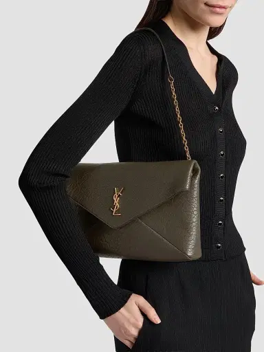 Saint Laurent Women's Cassandre Large Pouch on Chain in Lambskin | Thumbnail 3 Saint Laurent Women's Cassandre Large Pouch on Chain in Lambskin | Thumbnail 3