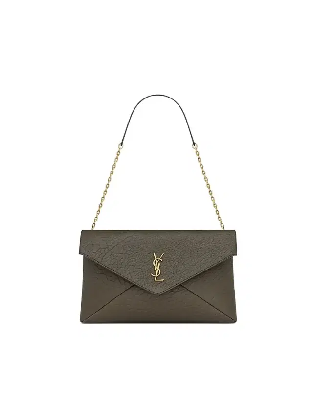 Saint Laurent Women's Cassandre Large Pouch on Chain in Lambskin