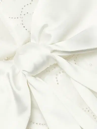 Self-Portrait Women's Embellished Tulle & Satin Bow Minidress | Thumbnail 7 Self-Portrait Women's Embellished Tulle & Satin Bow Minidress | Thumbnail 7