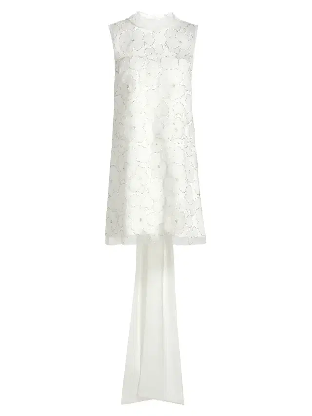 Women's Embellished Tulle & Satin Bow Minidress Women's Embellished Tulle & Satin Bow Minidress