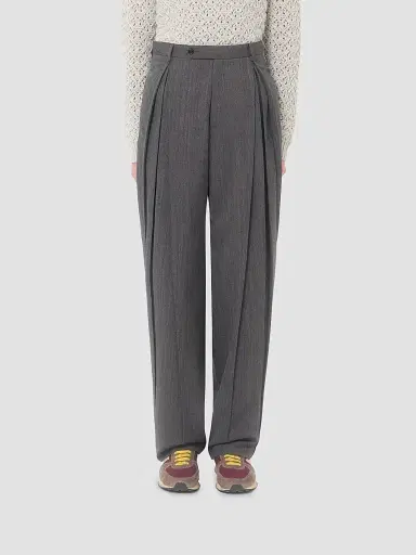 Valentino Garavani Men's Pinstripe Wool Pants with Pleats | Thumbnail 3 Valentino Garavani Men's Pinstripe Wool Pants with Pleats | Thumbnail 3