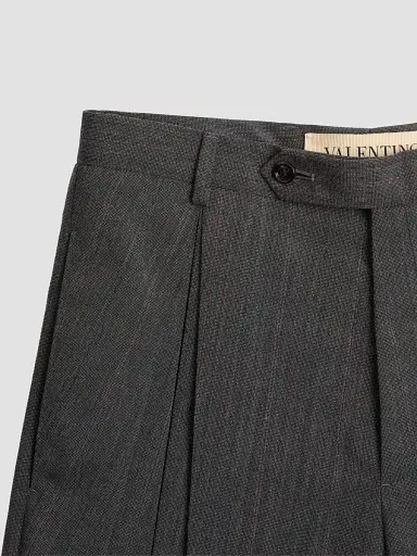 Valentino Garavani Men's Pinstripe Wool Pants with Pleats | Thumbnail 6 Valentino Garavani Men's Pinstripe Wool Pants with Pleats | Thumbnail 6