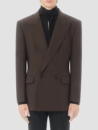 Valentino Garavani Men's Double-Breasted Jacket in Light Double Wool | Thumbnail 3 Valentino Garavani Men's Double-Breasted Jacket in Light Double Wool | Thumbnail 3