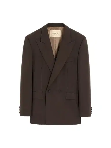 Valentino Garavani Men's Double-Breasted Jacket in Light Double Wool | Thumbnail 1 Valentino Garavani Men's Double-Breasted Jacket in Light Double Wool | Thumbnail 1