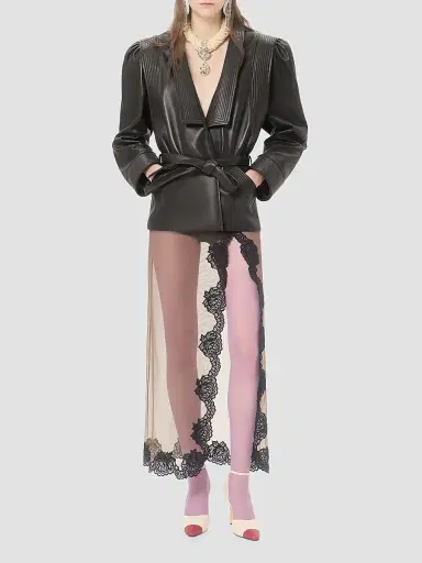 Valentino Garavani Women's Long Skirt in Sheer Tulle | Thumbnail 2 Valentino Garavani Women's Long Skirt in Sheer Tulle | Thumbnail 2