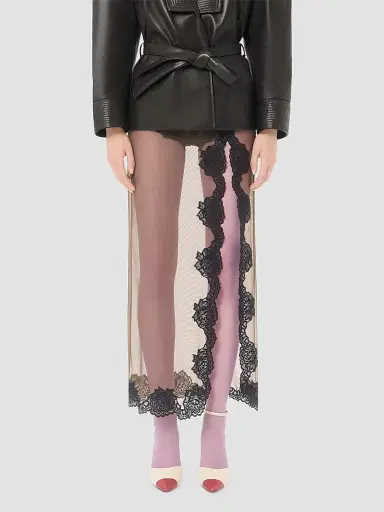 Valentino Garavani Women's Long Skirt in Sheer Tulle | Thumbnail 3 Valentino Garavani Women's Long Skirt in Sheer Tulle | Thumbnail 3