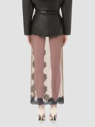 Valentino Garavani Women's Long Skirt in Sheer Tulle | Thumbnail 5 Valentino Garavani Women's Long Skirt in Sheer Tulle | Thumbnail 5