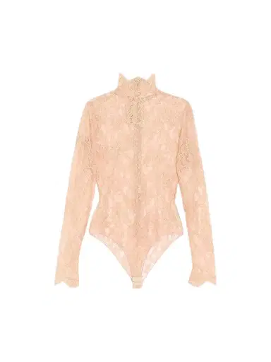 Valentino Garavani Women's Lurex Lace Bodysuit | Thumbnail 1