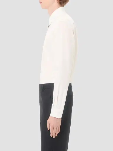 Valentino Garavani Men's Long-Sleeved Cotton Poplin Shirt with Embroidered Frog Closure | Thumbnail 4 Valentino Garavani Men's Long-Sleeved Cotton Poplin Shirt with Embroidered Frog Closure | Thumbnail 4