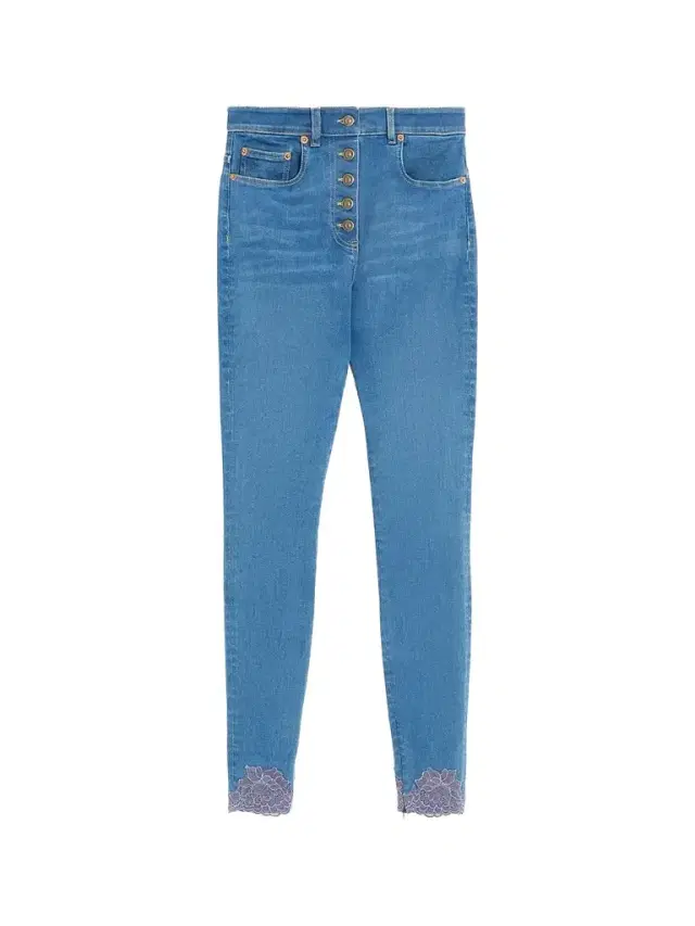 Valentino Garavani Women's Denim Jeans with Lace