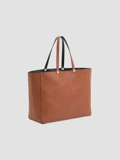 Valentino Garavani Men's Rockstud Reversible Elk Print Calfskin Tote | Thumbnail 3 Valentino Garavani Men's Rockstud Reversible Elk Print Calfskin Tote | Thumbnail 3