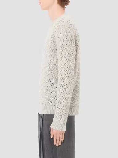 Valentino Garavani Men's Wool and Cashmere Sweater with Metallic V Detail | Thumbnail 4 Valentino Garavani Men's Wool and Cashmere Sweater with Metallic V Detail | Thumbnail 4