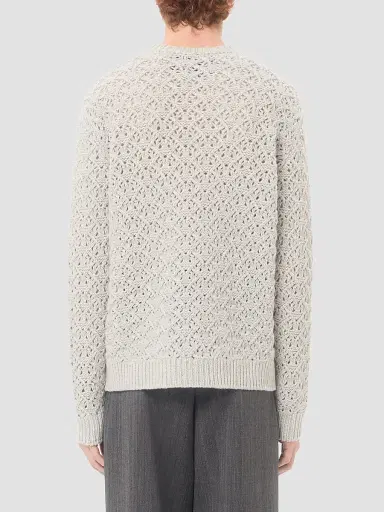 Valentino Garavani Men's Wool and Cashmere Sweater with Metallic V Detail | Thumbnail 5 Valentino Garavani Men's Wool and Cashmere Sweater with Metallic V Detail | Thumbnail 5