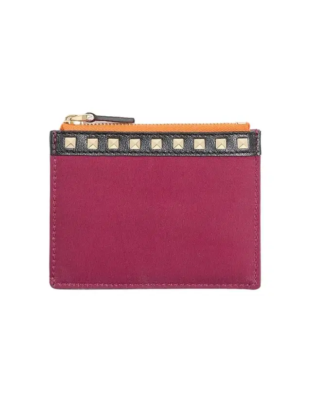 Valentino Garavani Men's Stud Up Coin Purse and Cardholder in Nylon and Grainy Calfskin