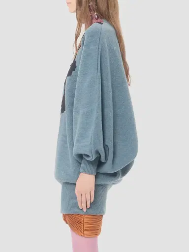 Valentino Garavani Women's Wool Sweater with Lace | Thumbnail 4 Valentino Garavani Women's Wool Sweater with Lace | Thumbnail 4