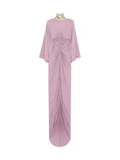 Valentino Garavani Women's Long Dress in Embroidered Jersey Crepe | Thumbnail 1